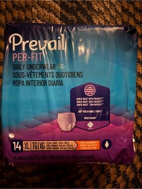 Prevail Per-Fit Women’s Daily Underwear - XL - Purple/Blue